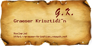 Graeser Krisztián névjegykártya